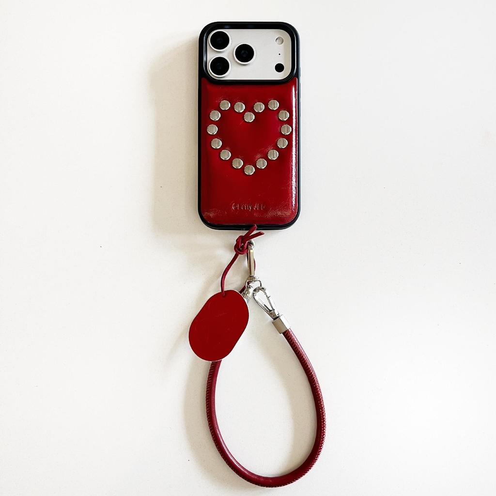 iPhone 17 Pro Max Case: High-End Leather Texture with 3D Rivets, Also Fits iPhone 16 Pro and iPhone 15