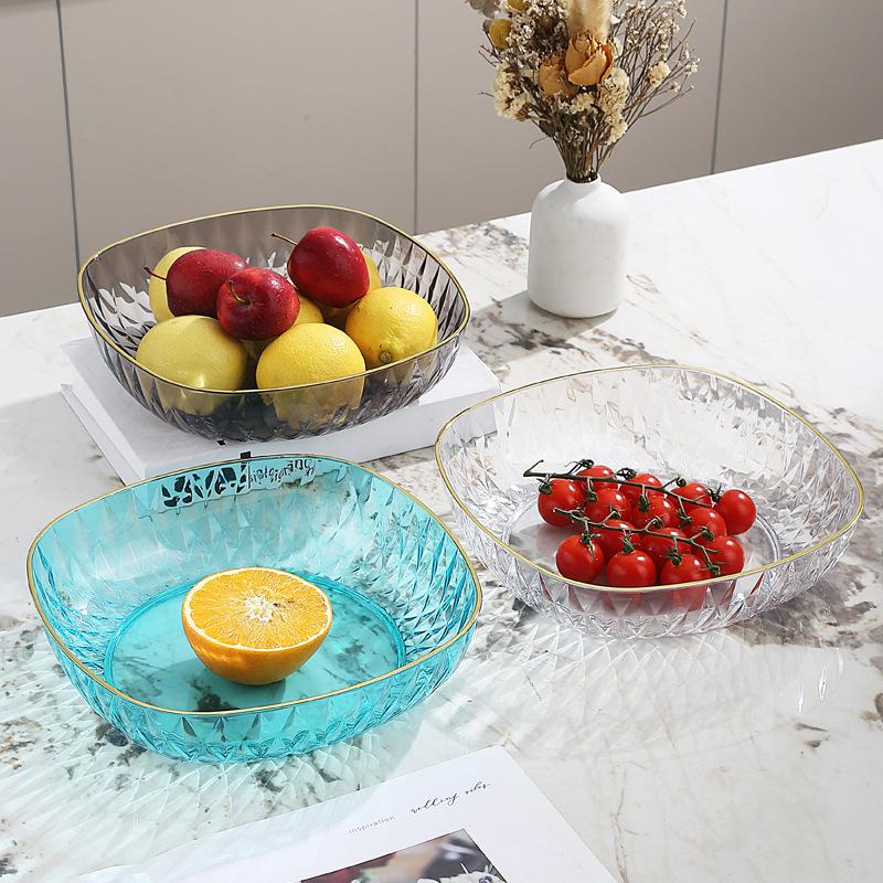 High-Grade Fruit Plate, Household Living Room Fruit Plate, Light Luxury Fruit Basin, High-Grade Snack Plate, Candy Display Plate