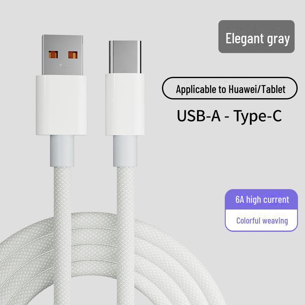 High-Quality Braided Data Cable for Apple 15PD20W & Huawei/Xiaomi 66W Fast Charging