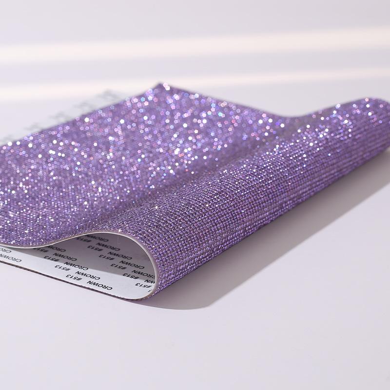VC  SS6 8 Glass Crystal Eco-Friendly Self-Adhesive Rhinestone Sticker Flat Back Non-Hot Fix Rhinestone Sheet Mesh for