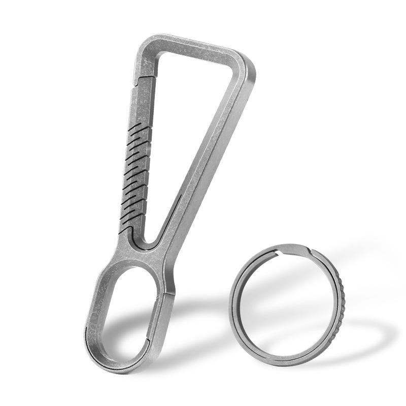 Creative Titanium Alloy Belt Buckle Keychain Outdoor Tool EDC Men's Waist Hanging Personalised Keychain