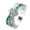URMYLADY Classic 925 Sterling Silver Diamond 8 Size Rings For Women Colored Zircon Fashion Jewelry