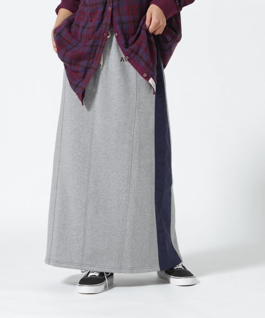 Exclusive Sweat Combi Long Skirt SWEAT COMBI LONG SKIRT F 382 Oxford [AVIREX] WEB&DEPOT Women's 783-3916601