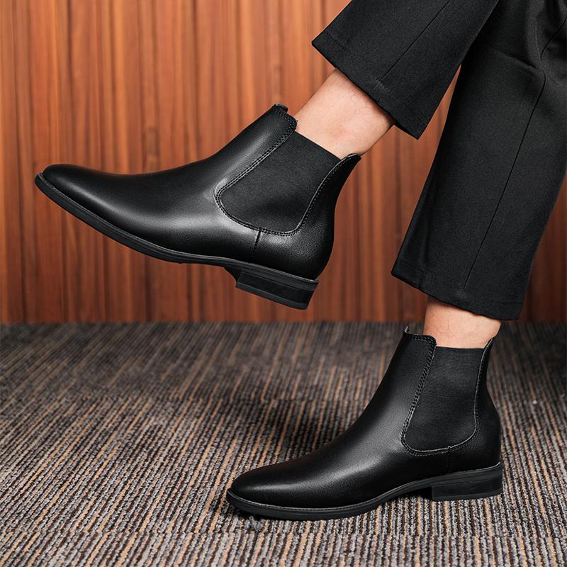 Mode Hohe Qualität Männlich Bequem Motorradstiefel 2024 Neu Herren Slipper High Top Clubschuhe Herren Echtes Leder Vintage Herrenstiefel