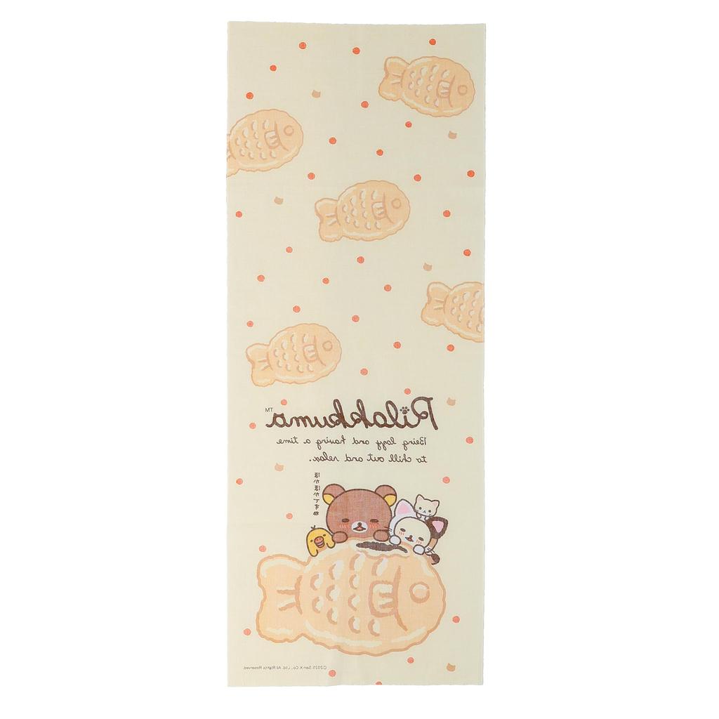 Marushin Tenugui hand Rilakkuma Taiyaki design Made in Japan Souvenir Oka fabric 6505003900 (Japanese towel) - & - - - -