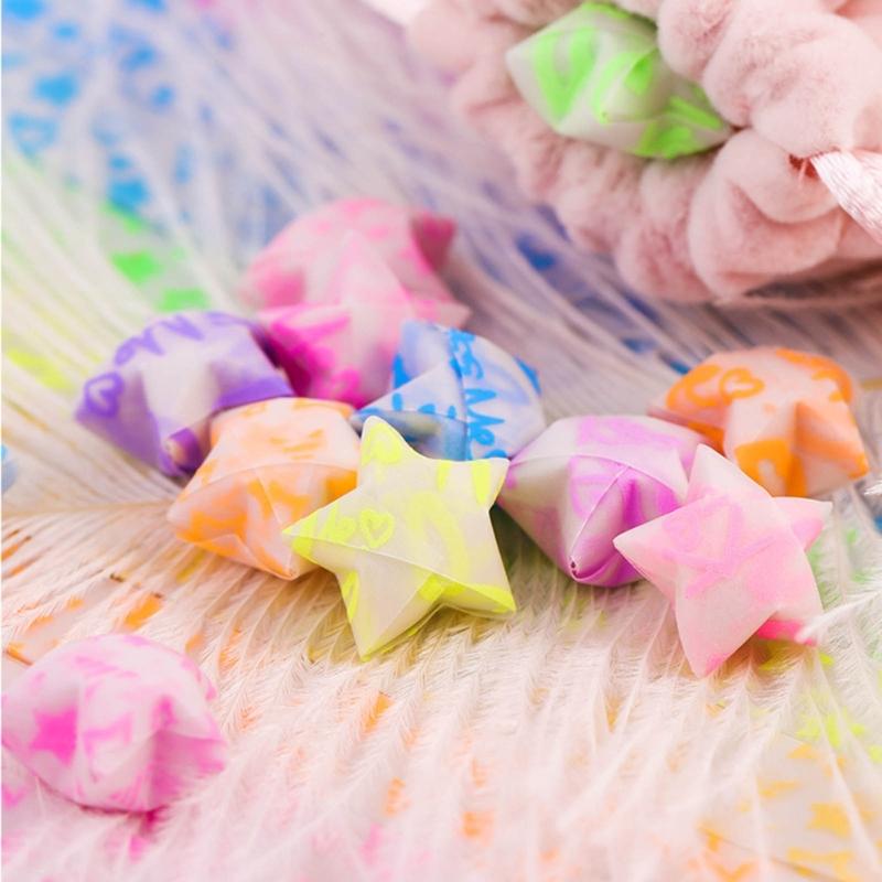 Folding Star Paper Craft Folding Paper Double Sided Glow Star Strips Sheets Set