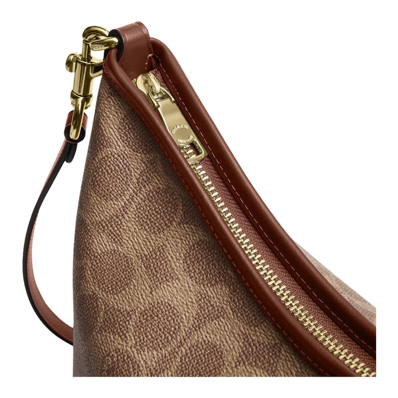 Coach Laurel 31 Shoulder Bag Signature Canvas Women Hobo Handbag Dual Detachable Straps Zipper Closure Commute CEY95‑IMXHE CV975‑IMXHE