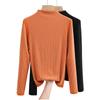 Spring and Autumn Women's Blouse Thickened Hot Drill Half-high Neck Long-sleeved Blouse Women's Bottoming Shirt