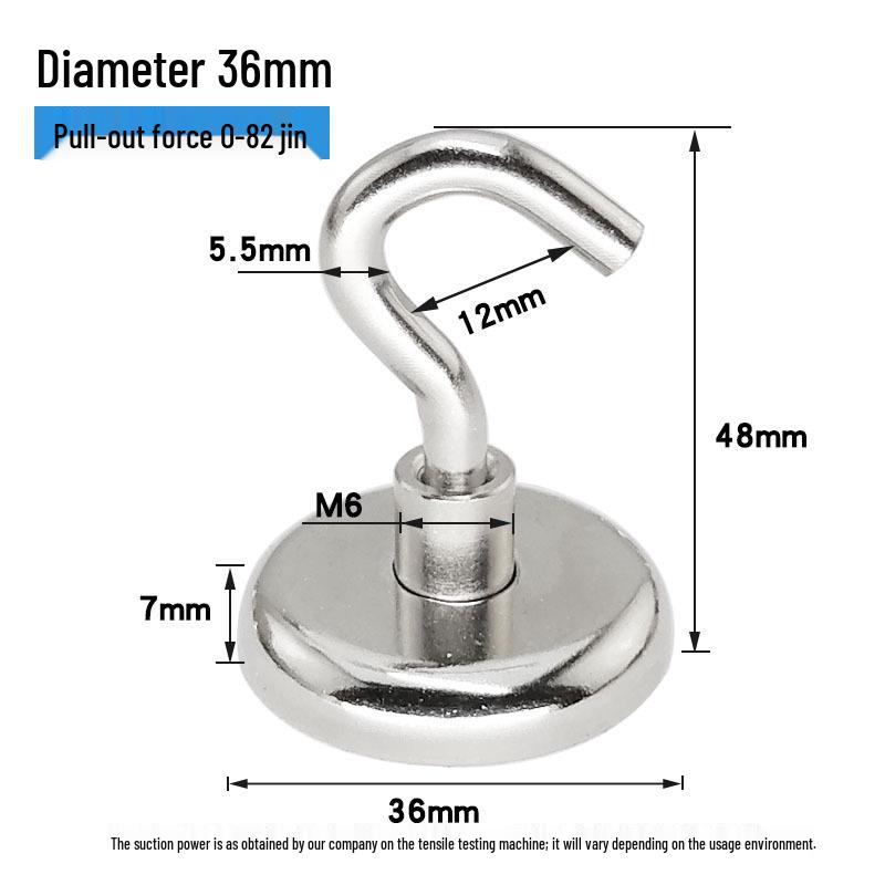 Neodymium Magnetic Suction Cup Hook for Kitchen Storage