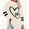 2025 Autumn & Winter Women's New Casual Crew Neck Long Sleeve Top 3D Love Pattern