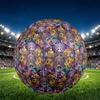 Saint Seiya Print Size 5 Soccer Ball, PU Wear Resistant Football for Match Training and Daily Practice, Birthday Gift for Soccer Fans