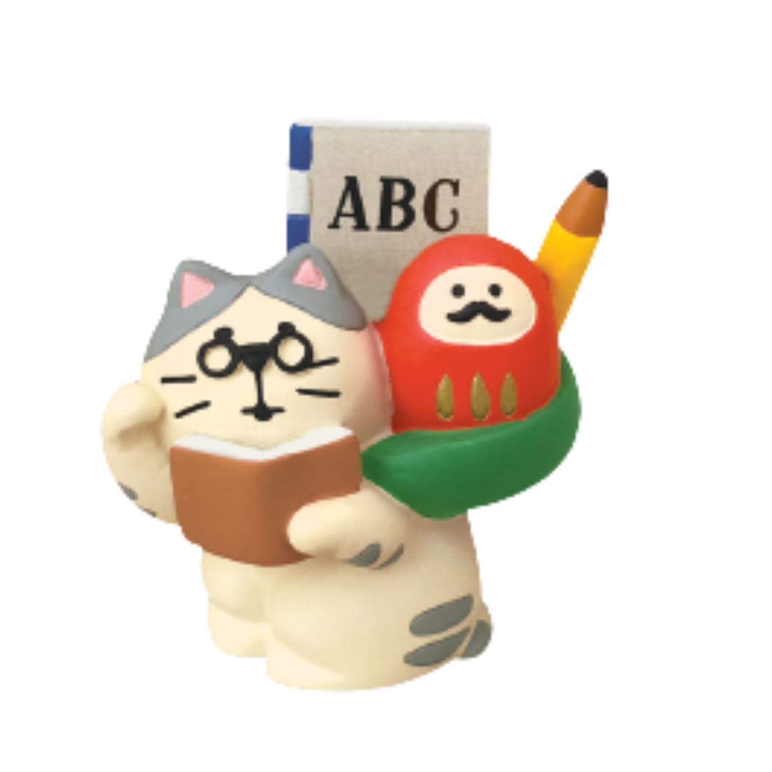 

DECOLE Concombre Lucky Cat, Academic Success, Miniature, Good Luck, Maneki Neko, Displayable Year-Round, Cat, Good Fortune Charm, ZCB-28948