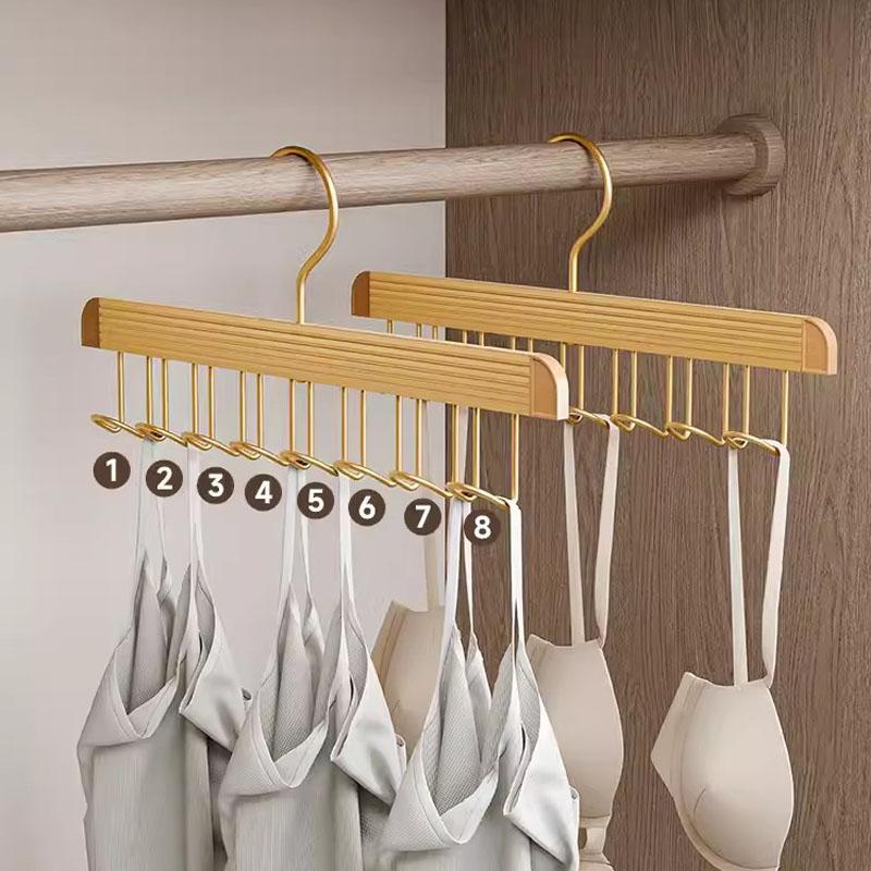 8 Hooks Bra Hanger Belts Camisole Clothes Organizer Rack Alloy Tie Hats Scarf Hangers Windproof Wardrobe Storage Space Saver