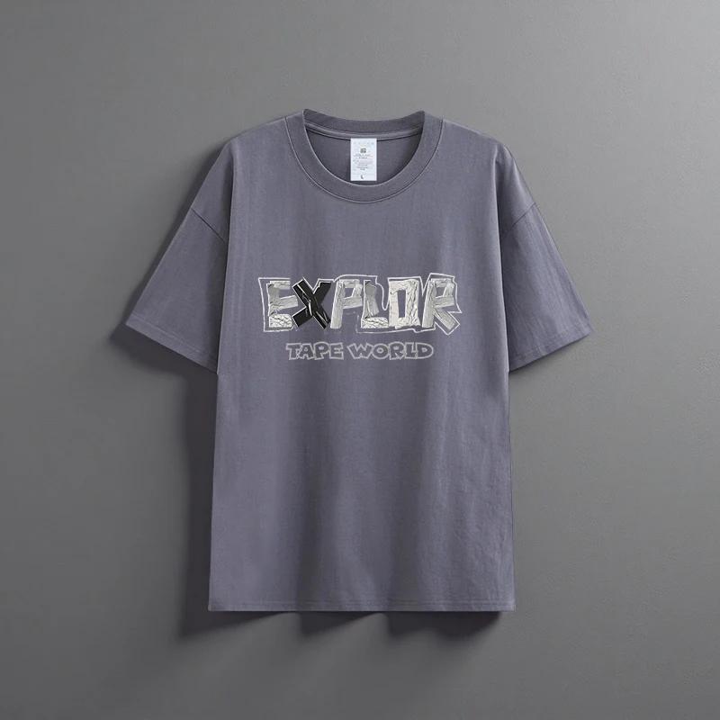 Estate Nuovo Unisex Versatile T-shirt Puro Cotone Alla Moda Casual Top Girocollo Traspirante Vestibilità Ampia Stampa Camicia Maniche Corte