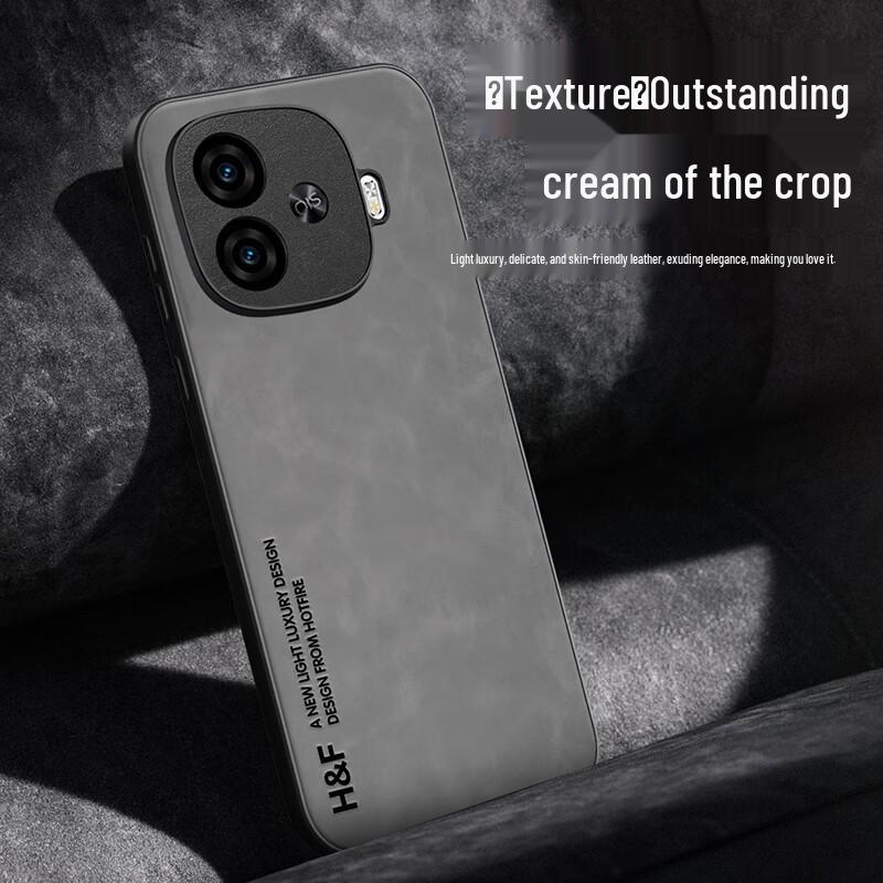 Luxuriöses Nubukleder Full-Wrap Handyhülle für Vivo iQOO Serie