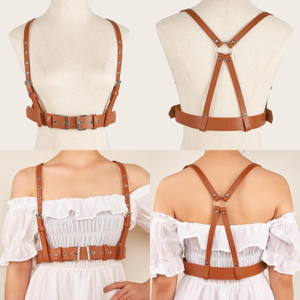 Buckle Fashionable Double And Porous Design Women Casual Shoulder Strap Belt