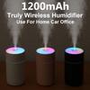 Humidificador de Aire Portátil Colorido Recargable por USB Inalámbrico Hogar Coche Mini Atomizador de Aire Humidificador de Aroma Difusor de Aceites Esenciales