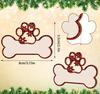 10Pcs Personalized Dog Ornament Christmas Tree Decoration Custom Name Pet Christmas Gift Ball Pendant