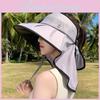 Outdoor Sun Protection Hat With Wide Brim And Neck Cover For Summer Beach Casual Wear