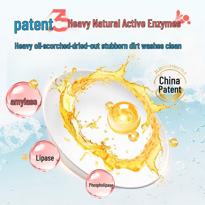 Liby Berry Enzyme Dish Soap with Stain Wipes