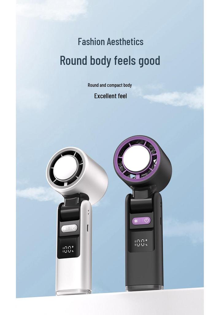 K801 Ice Cooling Handheld Fan: 100-Speed, Bladeless, Semiconductor Spray, Wearable Around Neck