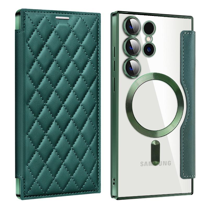 

Подходит для A36 Samsung S25edge Yadun Xiaoxiangfeng Магнитный кожаный чехол Чехол для телефона S24u Полная защита Чехол-книжка Защитный чехол Google PIXEL 7A зелёный