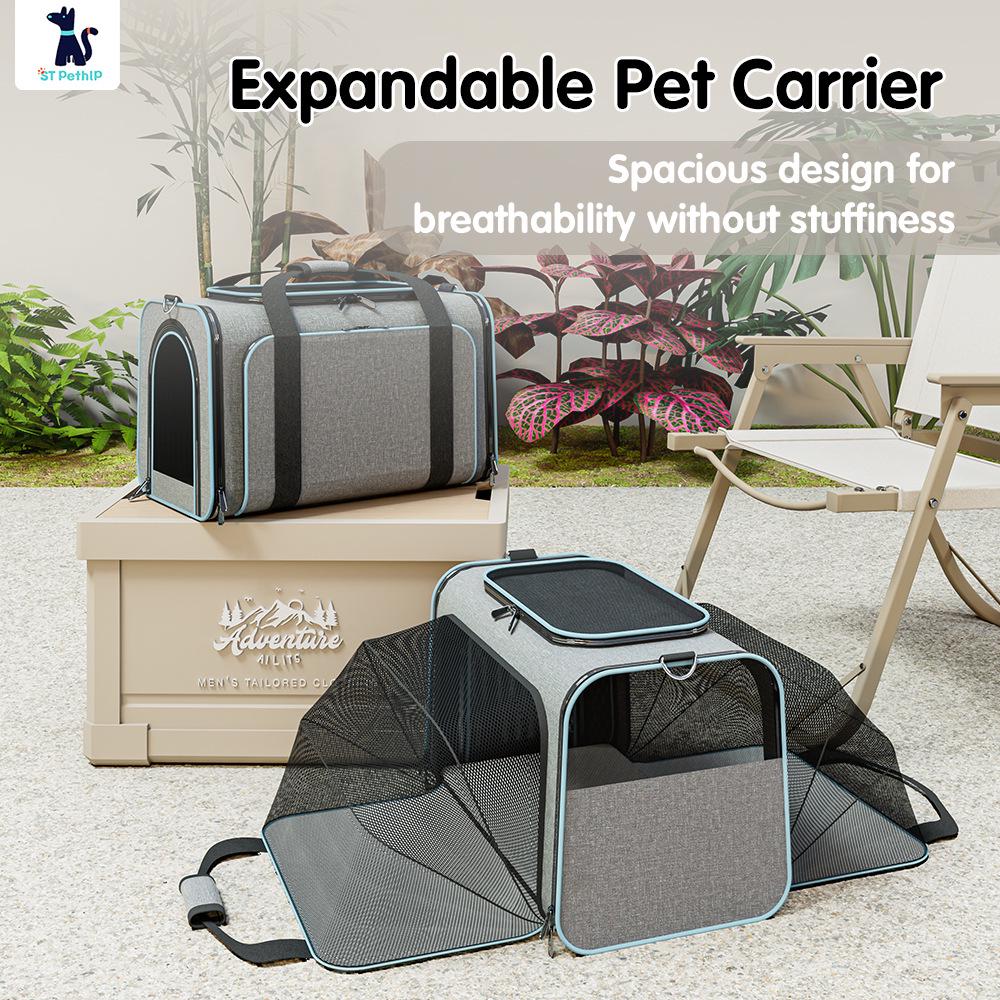 Pet Carrier Travel Bag for Small Dogs & Cats PET03 Pet Bag серый