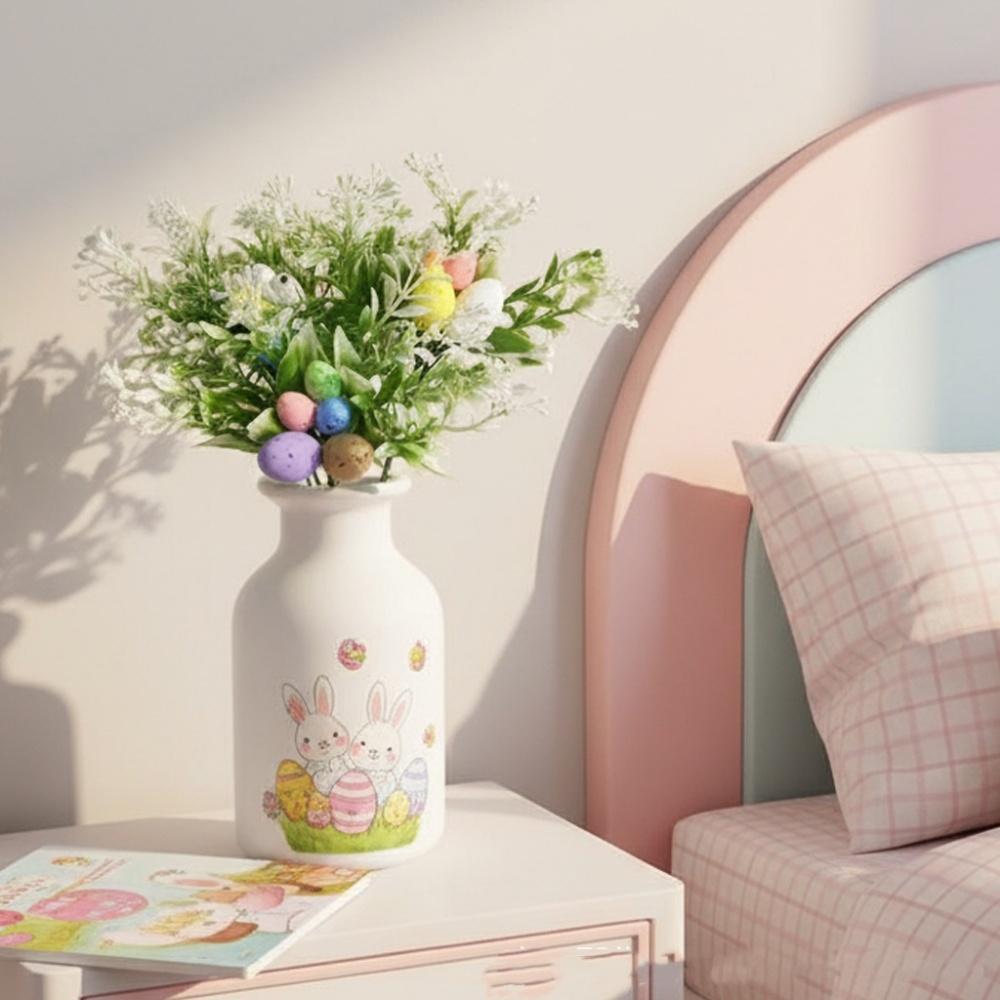 Spring Floral Arrangement Lightweight Simulated Tulip Flowers Home Party Decoration Easy To Match Easter Egg Branch Decoration