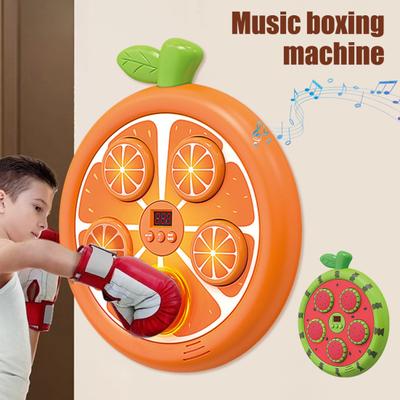 Fruit Music Boxing Machine with Gloves Wall Mounted Bluetooth-compatible Adjustable Smart LED Boxing