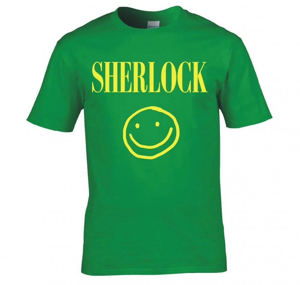 T-shirt Nuova Faccina Sorridente di Sherlock Holmes