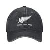 New Zealand All Blacks Unisex Baseball Cap Rugby Worldcup Sports Distressed Denim Washed Hats Cap Fashion Workouts Sun Cap