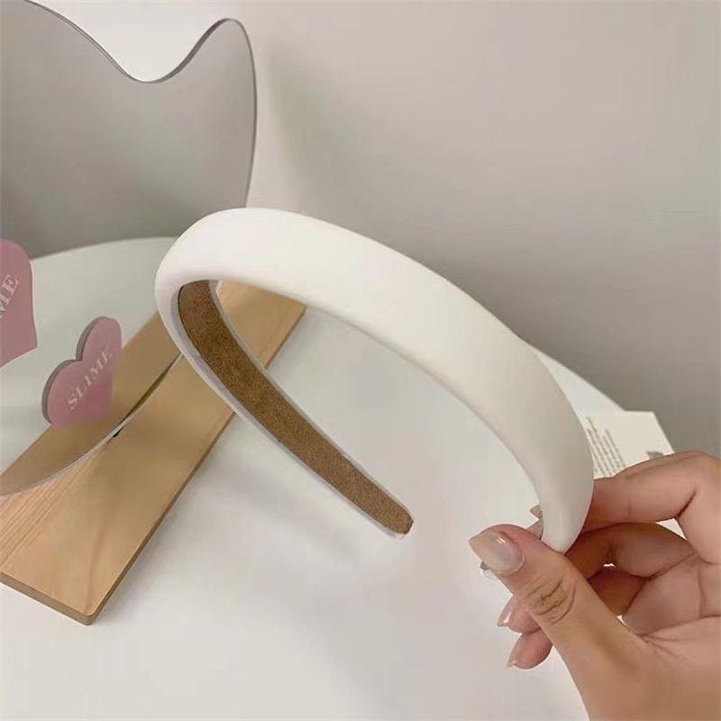 2CM Spring Summer Women Girls Headbands Sweet Candy Color Sponge Padded Hairbands for Ladies Daily Hair Hoop Accessories