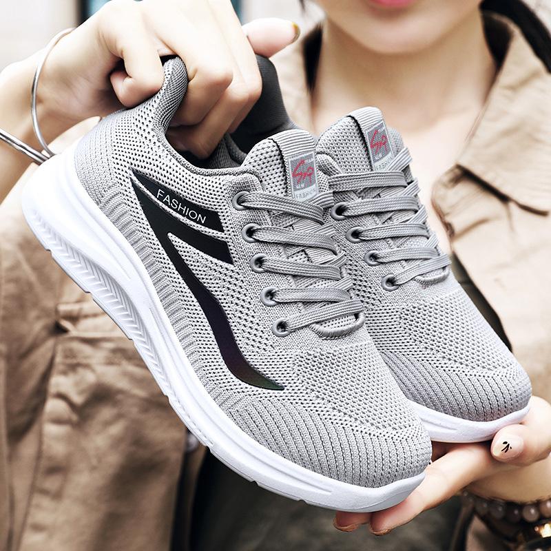 Changfengshu Women's Shoes, Sports Shoes Processing and Customization, New Fly-woven Lace-up Running Shoes, Comfortable and Breathable Shoes, Women's