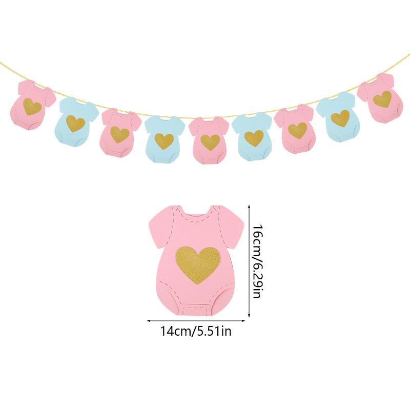 

Blue Pink Bodysuit Paper Garland Baby Shower Gender Reveal Party Hanging Banner Flag Kids Boy Girl Birthday Decoration Supplies