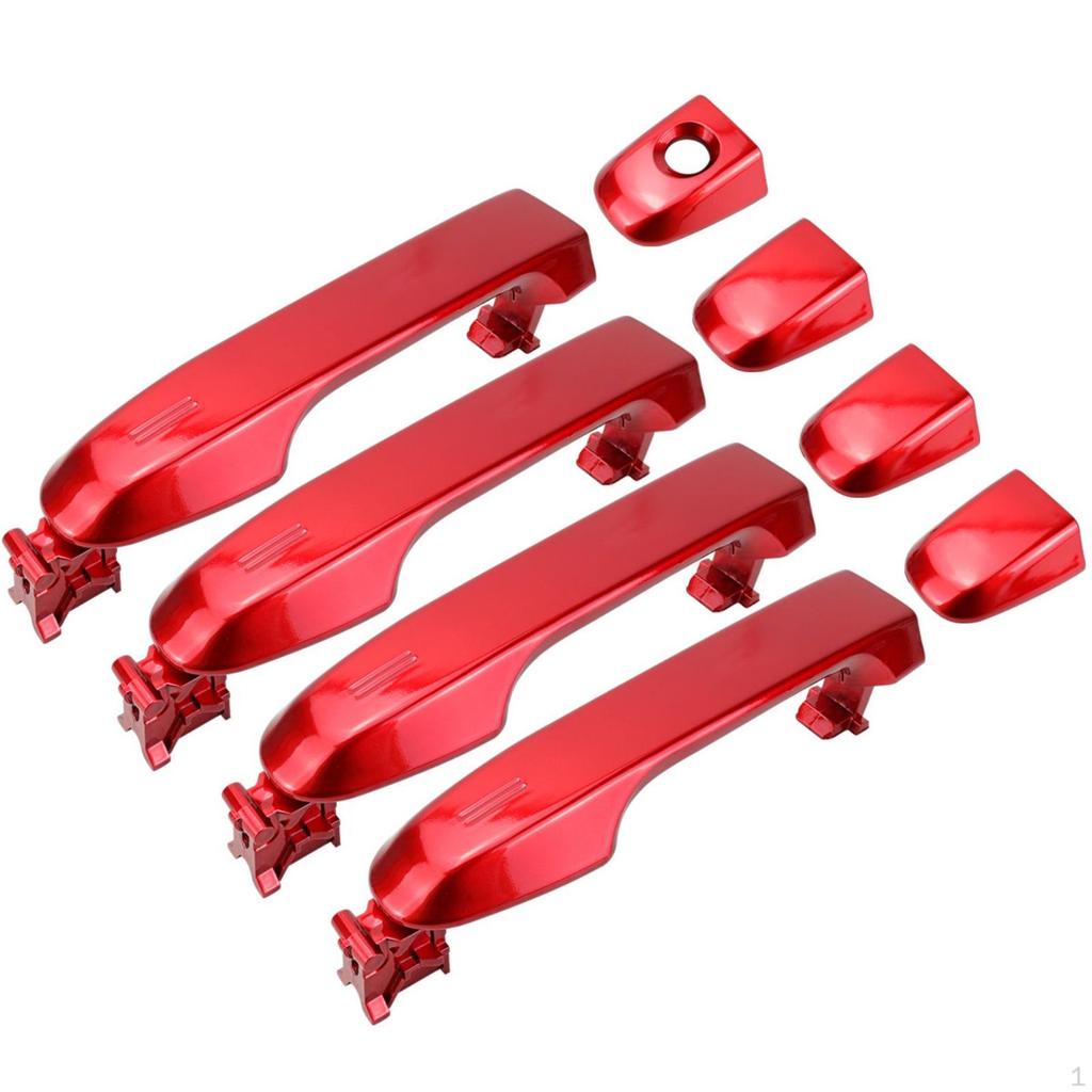 4 Pieces Door Handle with Keyhole Properly Fitting Exterior Aftermarket for Car Repair