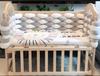 European Single Strand 5cm Cable Knit Baby Bed Bumper - Handmade Anti-Collision & Anti-Fall Decoration