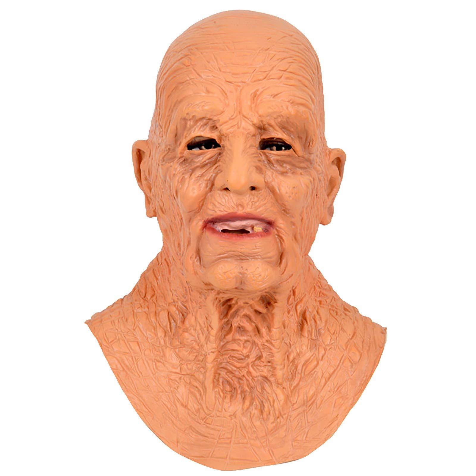 

Kind old man latex mask One size fits all adults бежевый