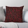 Leopard Hide Blood Red Black Pillowcase Polyester Linen Velvet Pattern Zip Decor Pillow Case Sofa Seater Cushion Case