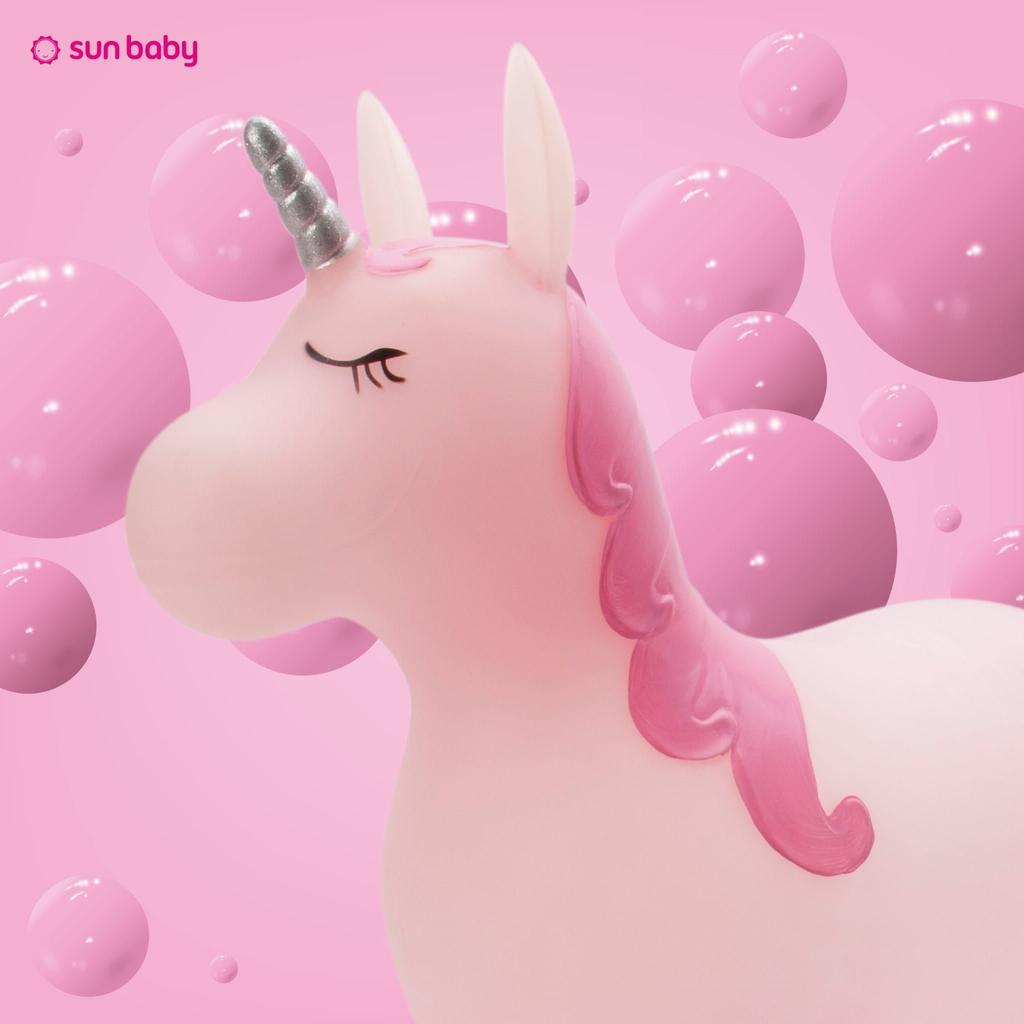 Children's Hopper for Jumping with Pump Kelly Pink With Glitter Horn
