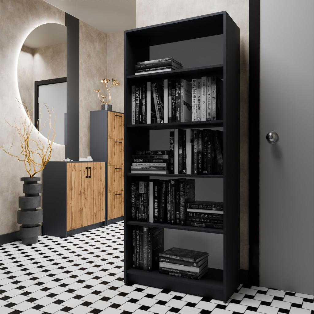 Chest Of Drawers 2D Grafit-Wotan Two-Door Cabinet Anthracite Rob