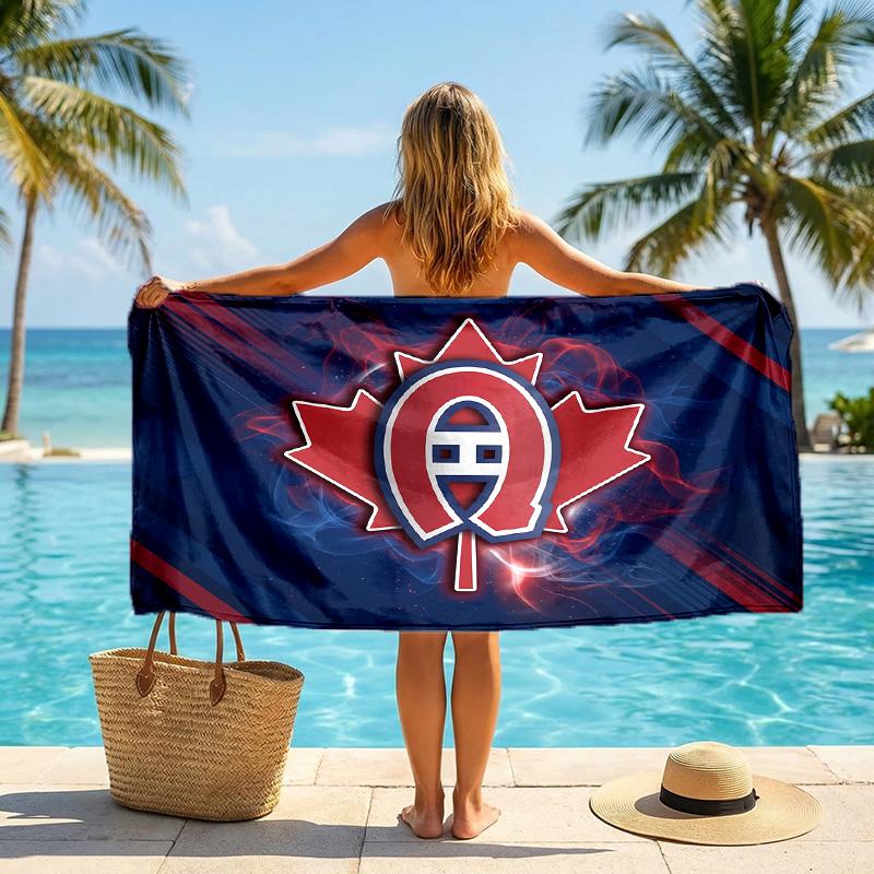 Montreal Canadiens Mode Strandtuch Tragbar Weich Schnelltrocknend Handtuch Für Schwimmen Camping Urlaub