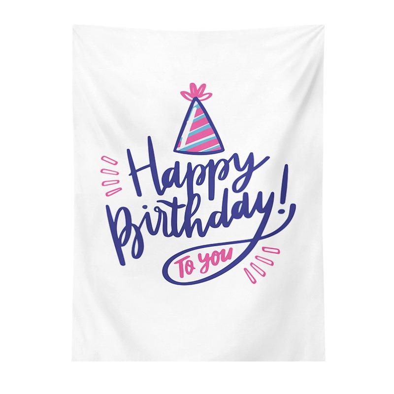 Birthday Party Hanging Cloth Home Wall Decoration Tapestry Office Living Room Tapestry