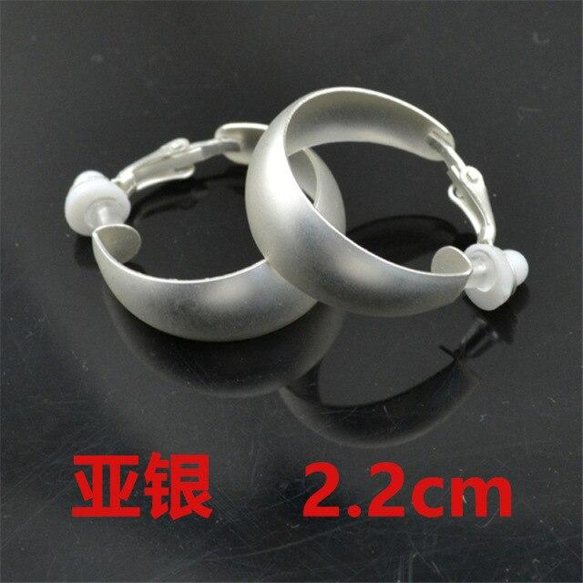 Clip On Earrings Fashionable Jewelry Women Non Pierced Chic Accessories Rose Gold Tone Loop Big Circle Statement Exaggerated Personality Ladies