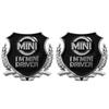 2Pcs Car Logo Metal Sticker Window Trunk 3D Emblem Decal For MINI One Cooper JCW Countryman Clubman Cabrio Paceman Coupe Clubvan uylez55