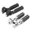 Pair of Motorcycle Foot Pegs Clamp Footrest Mount for 1in Engine Crash Bar Guard Fit for