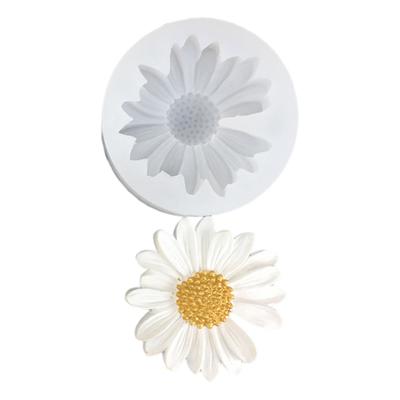 Daisy Flower Silicone Mold With Hole Handmade Decoration Candy Icing Soap Mold