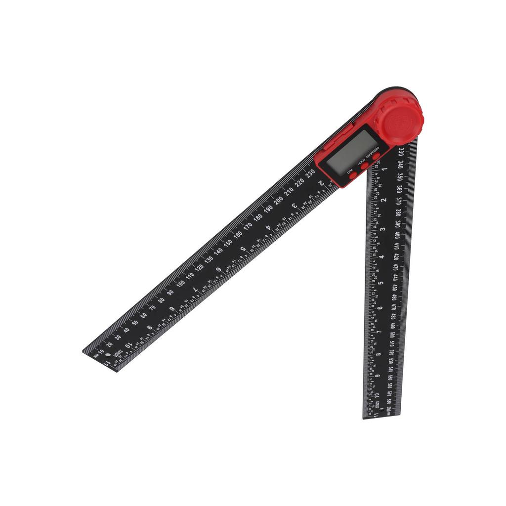 Digitale Winkelmesslehre 2 in 1 Kunststoff Leicht Praktisch Schwarz Digitaler Winkelfinder 300mm