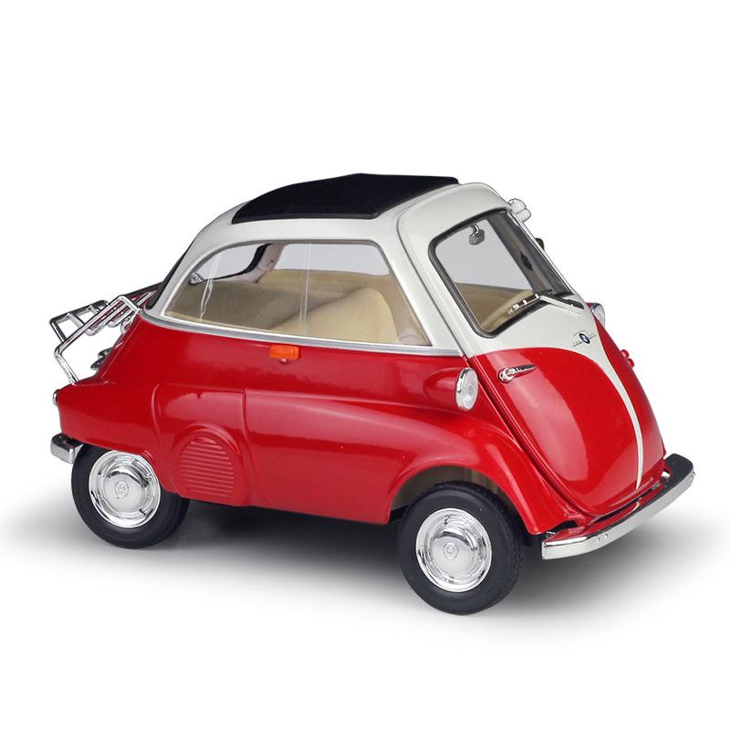 1/18 WELLY BMW Isetta Alloy Car Model Diecasts Metal Toy Vehicles Car Model High Simulation Collection Childrens Gifts