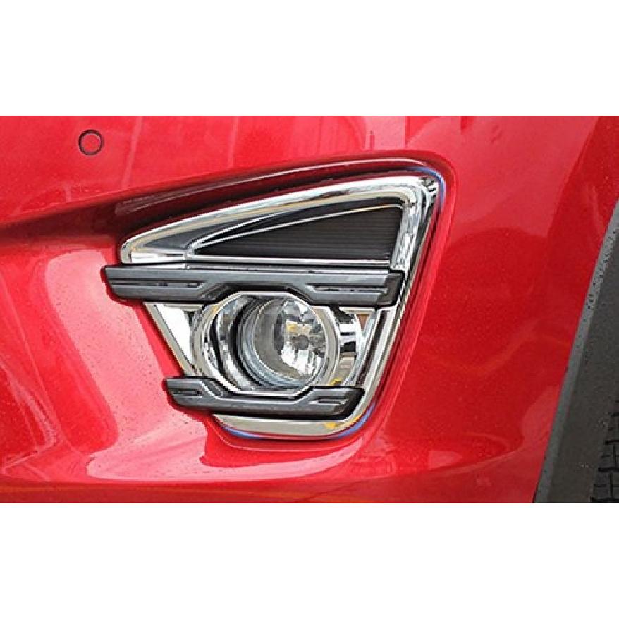 2pcs Chrome Front Fog Light Lamp Frame Cover Trim Fit for Mazda CX-5 CX5 2016
