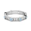 Blue Topaz Eternity Band Ring –925 Sterling Silver
